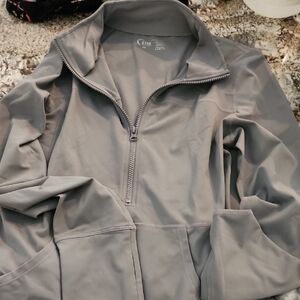 Zyia Gray Zip-Up Jacket Nwot Xxl